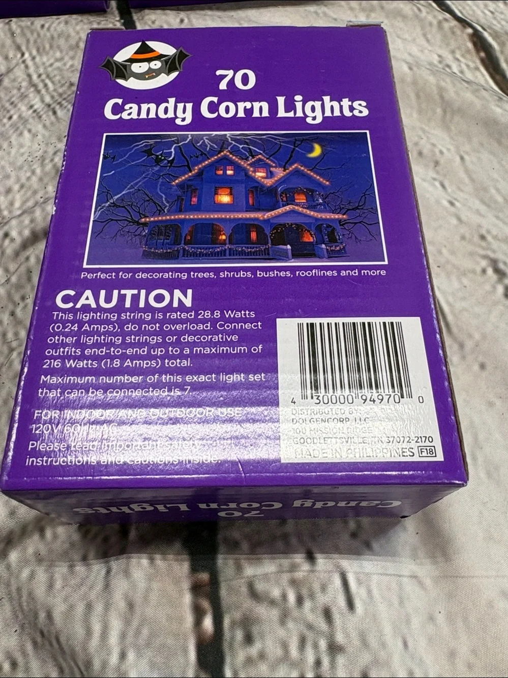 Candy Corn String Lights - Orange & Yellow Halloween Party Lights (70 Count)